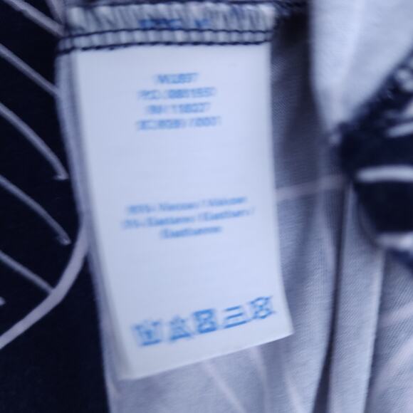 Boden Leaf Print Dress Size 6 Blue White With Embellished Beaded Neckline - Picture 5 of 5